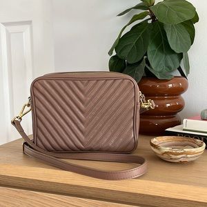 Quince Italian Leather Quilted Crossbody Bag